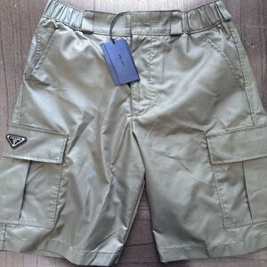 Prada Olive Cargo Shorts for Men